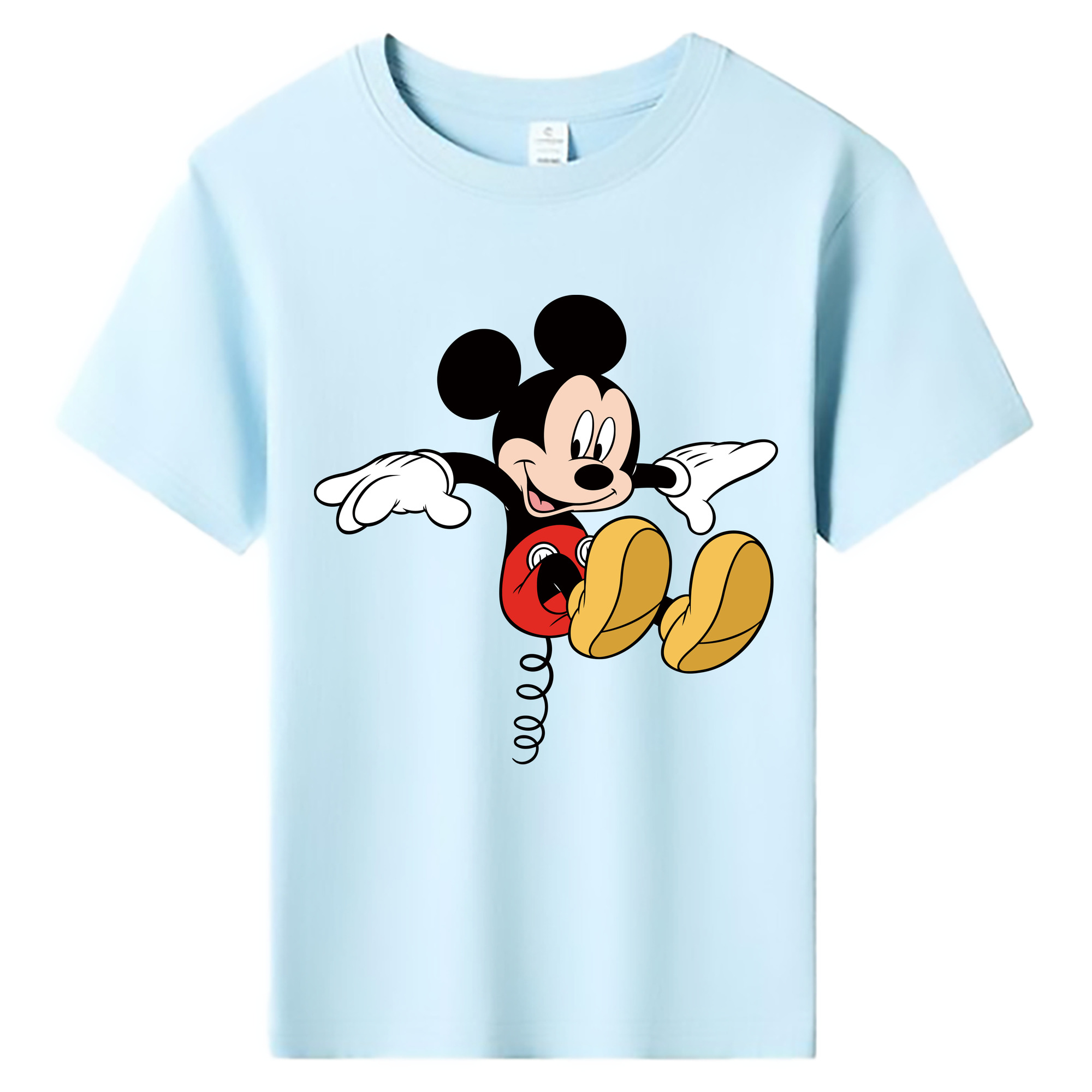 ミッキーマウス Mickey Mouse 綿100％キッズTシャツ（フロントプリント）